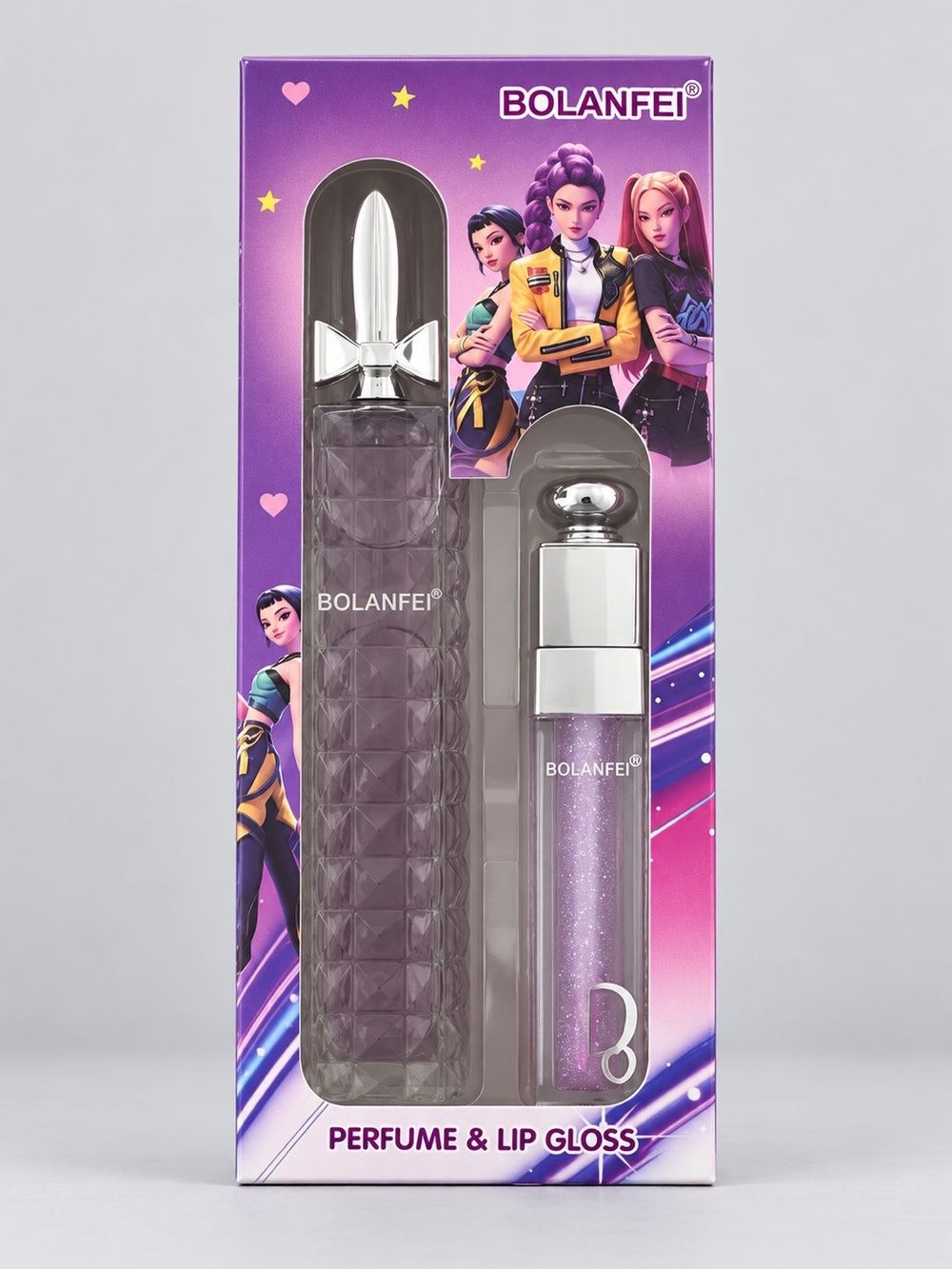 KPOP Demon Hunters Perfume & Shimmer Lip Gloss Gift Set – BOLANFEI